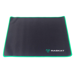 Коврик для мышки Raskat XP18 черный с зеленым, |ACD-XP18-RRB| тканевый, 400х450х3мм, нейлон + резина, обшитый, RTL