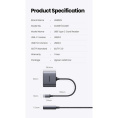 Кардридер UGREEN CM387 80798 USB-C to SD/TF + USB 2.0 Memory Card Reader. Цвет: серый