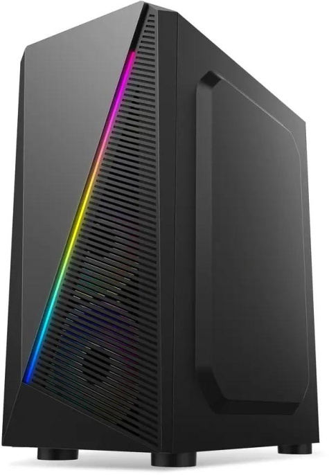 Корпус mATX BLOODY BD-CC102F, Midi-Tower, без БП,  черный [bd-cc102f-bk]