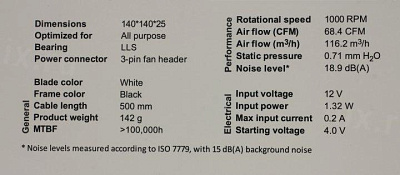 Вентилятор Fractal Design FD-FAN-DYN-X2-GP14-WT DYNAMIC X2 GP-14 (3пин 140x140x25mm 18.9дБ 1000об/мин)