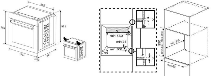 Духовой шкаф электрический Indesit IFE 3644 J IX,  72л,  дверца с 2 стеклами,  нержавеющая сталь