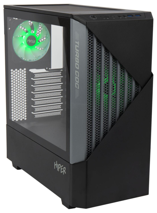 Корпус Hiper CC BG черный без БП ATX 2x120mm 2x140mm 2xUSB3.0 audio bott PSU