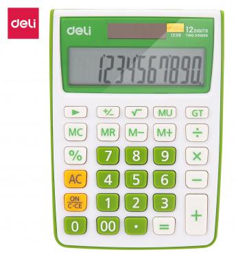 Калькулятор DELI E1238/GRN,  12-разрядный, зеленый