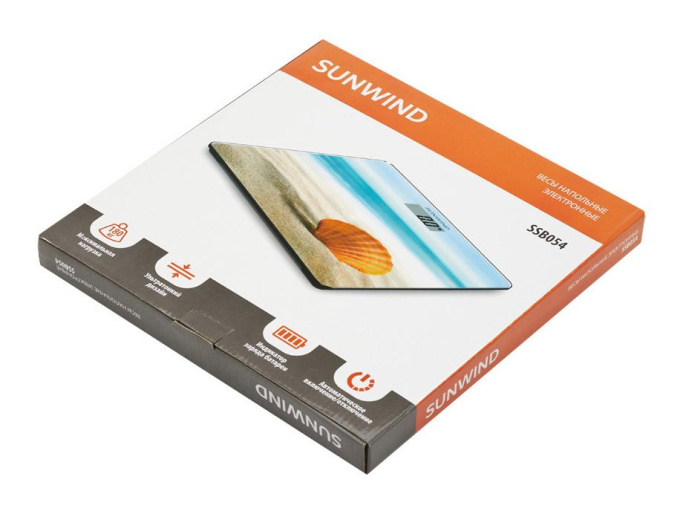 Напольные весы SUNWIND SSB054, до 180кг, цвет: рисунок