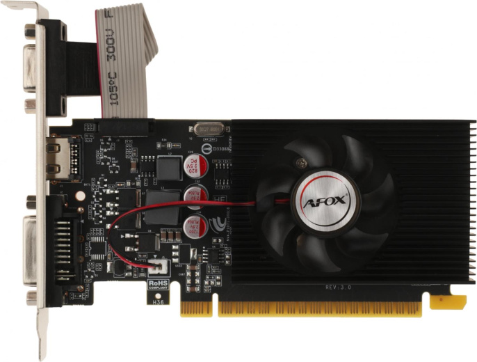 Видеокарта AFOX NVIDIA  GeForce GT 610 AF610-2048D3L7-V6 2ГБ GDDR3, Ret
