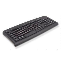 Клавиатура Lime K-0494 RLSK USB Standart Black 104 keyboard with RUS/LAT keys and Special scroll key, Rus red /Lat white ,LOGO: LIME logo color: white , brown box, cable: 1.5 m {20}