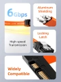 Кабель CABLETIME CAS1E (CT-SATA3R-B0.5) 0.5 м, Orange, SATA 3.0 с прямым углом