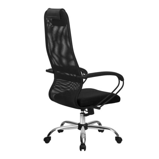 Кресло МЕТТА SU-B-8, на колесиках, сетка/ткань, черный [z312456721]