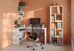 Стол компьютерный Сокол СПм-25 Л, ЛДСП, белый