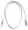 Кабель-удлинитель аудио Buro Jack 3.5 (m) -  Jack 3.5 (f),  1м, прозрачный [cab025-1m]