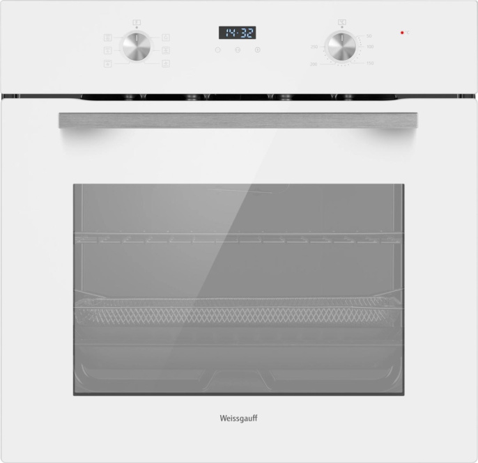 Духовой шкаф электрический WEISSGAUFF EOM 362 PDW, 67л, дверца с 2 стеклами, белый