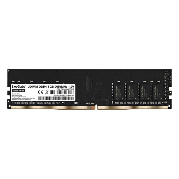 Модуль памяти ExeGate Value DIMM DDR4 8GB 2666MHz EX283082RUS