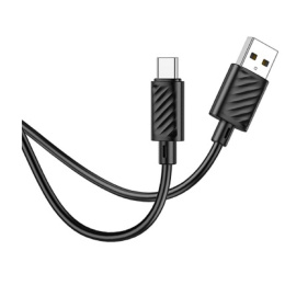 HOCO X88/ USB кабель Type-C/ 1m/ 3A/ Black (HC-83349)