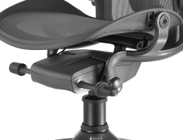 Кресло HERMAN MILLER Aeron C Large, на колесиках, сетка, черный [aeron c large black]
