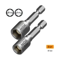 Ключ-насадка магнитная NUT SETTER (2 шт; 8/10x48 мм; карта) NOX 558102
