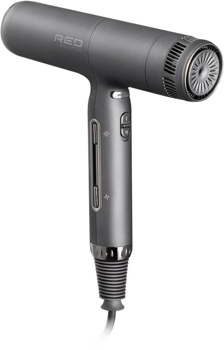 Фен RED SOLUTION F582, 1500Вт, серый и серебристый