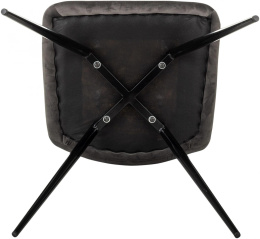 Стул для дома Бюрократ CH-K1 т.серый Holland 18 металл черный на ножках CH-K1_1/HL18