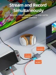 Адаптер видеозахвата CABLETIME CB67G (CT-ACHC3L-AG) USB 3.0 A+C в HDMI с петлевым выходом