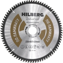 Диск пильный Hilberg Industrial Ламинат 230x30x80Т HL230