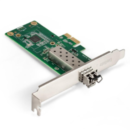 Exegate EX298935RUS Комплект: Сетевой адаптер SFP ExeGate EXE-i210-F1 + Трансивер Multi-Mode до 550м EXT-1G-MM850-LC2-550M EX296228RUS: PCI-E x1 v2.0, порты 1x SFP 10/100/1000Mb/s , Gigabit Server N