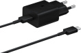 Сетевое зарядное устройство Samsung EP-T1510,  USB-C, USB-C, 15Вт, 2A, черный [ep-t1510xbegeu]