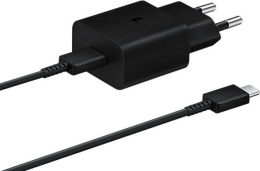 Сетевое зарядное устройство Samsung EP-T1510,  USB-C, USB-C, 15Вт, 2A, черный [ep-t1510xbegeu]