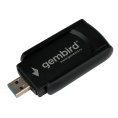 Gembird Сетевой адаптер WiFi+Bluetooth 1.3 Гбит, двухдиап. с антеннами, USB,802.11b/a/g/c/ac,RTL8822 WNP-UA-020