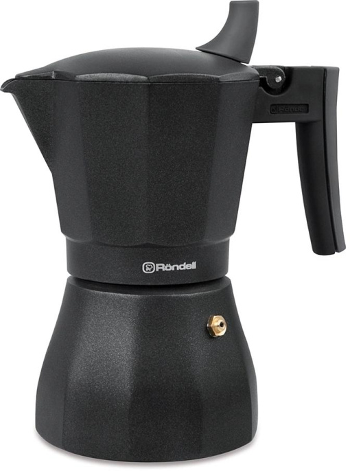 Кофеварка гейзерн. Rondell Kafferro RDA-994 0.45л алюминий темно-серый
