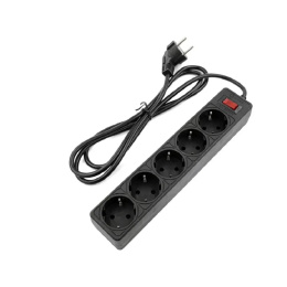 5bites Сетевой фильтр GARDA SP5B-510 5S / 3*0.75MM2 / 1M / BLACK