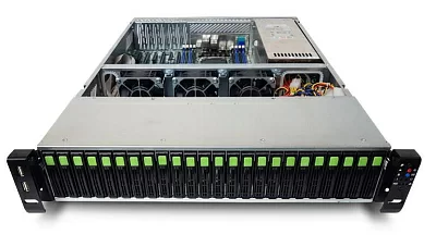 Серверная платформа Rikor 2U Server RP6224 noCPU(2)2nd GenScalable/noHeatSink/TDP 205W/ no DIMM(16)/HDD(26)SFF+opt.(2)SFF / 2x1Gbe/7xHHHL/ 1xM.2 PCI-E x4, 1xM.2 SATA /2x800W