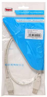 Кабель-удлинитель USB2.0 Buro USB2.0-AM-AF-0,75M,  USB A(m) -  USB A(f),  0.75м,  белый [usb2.0-am-af-0,75m ]