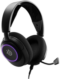 Гарнитура игровая SteelSeries Arctis Nova 3,  для компьютера и игровых консолей, накладные,  проводные, черный [61631]