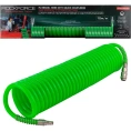 Шланг витой полиуретановый 14х10 мм, 10 м, с быстроразъемами Rockforce RF-1410-10Green(58010)