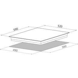 Индукционная варочная панель ELICA, 60 см, сенсорное управление, 9 уровней мощности, 2 зоны расширения, Booster, индикатор остаточного тепла, распознование посуды, пауза, подогрев, таймер, цвет черный PRF0183903