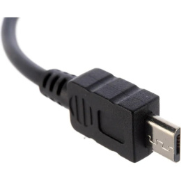 Rexant 18-1182 Кабель USB OTG, шт. micro USB – гн. USB-A, 2,4A, 0,15м, ПВХ, черный