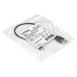 Кабель Type-C - USB 2.0 3A ExeGate EX-CC-USB2-AMCM-0.3 USB Type C/USB 2.0 Am, 3A, 0,3м EX294772RUS