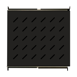 Полка выдвижная 19" ExeGate ECSS-FS800-B (перфорированная, глубина 475мм, крепление 19" 1U, для напольных шкафов и стоек глубиной 800мм/1000мм, нагрузка до 40кг, цвет черный RAL 9004) EX301147RUS