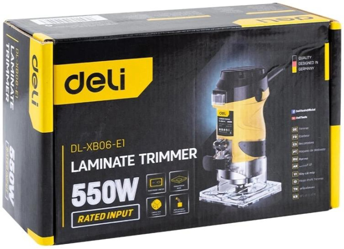Фрезер Deli DL-XB06-E1 550Вт 30000об/мин макс.ход:30мм