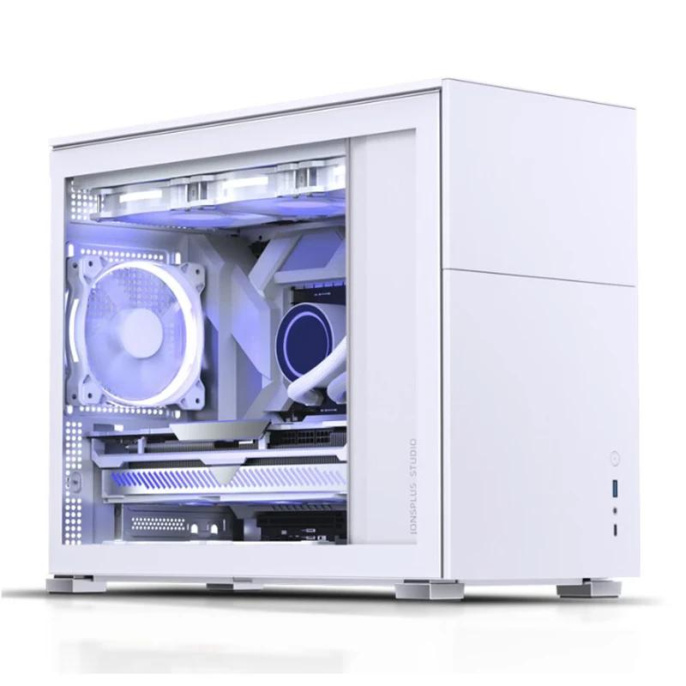 Корпус компьютерный Mini-Tower/ Case JONSBO D31 STD, Mini-Tower, TG, no fan, 1xUSB-A 3.2 + 1xUSB-C 3.2, mATX, mDTX, mITX White (D31 STD White)