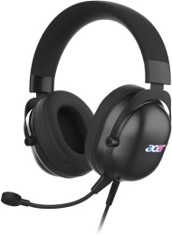 Гарнитура игровая Acer AHW122,  для компьютера, мониторные,  проводные, черный [zl.hdscc.01u]