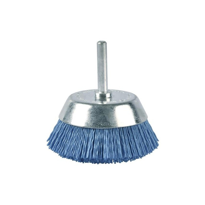 Щетка чашечная Makita D-45543 для электроинструмента, обрабатываемый материал: дерево, металл, вид ворса щетки: гофра, материал рабочей части: нейлон, хвостовик: 6 мм, рабочий диаметр: 63 мм, зернистость: 240