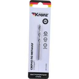 Сверло по металлу 4.2x75x43 мм; HSS DIN 338, KRANZ KR-91-0559