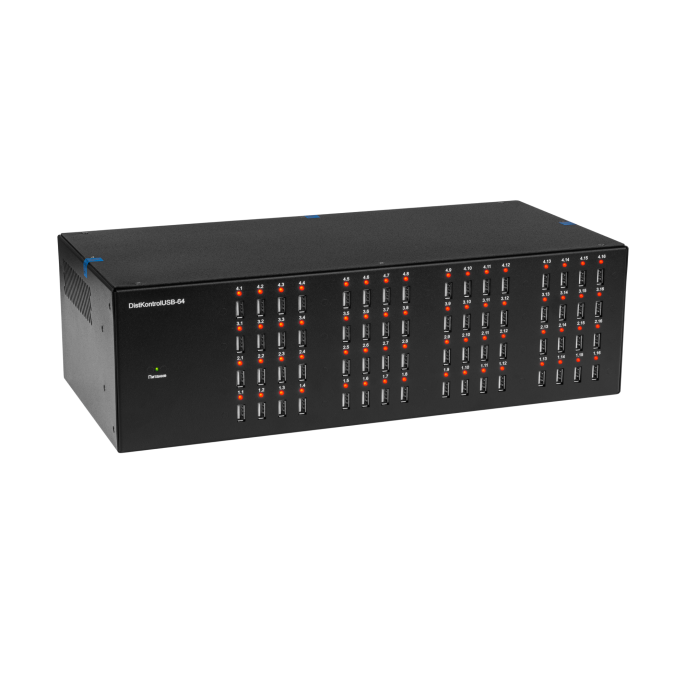 Управляемый USB over IP концентратор DistKontrolUSB-64 с 64 портами USB с 2 блоками питания, Ethernet 2 x 10/100/1000 Mb