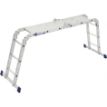 Лестница-трансформер Алюмет четырехсекционная шарнирная с платформой 4х3 ступеней. Серия TL 4033 SP TL4033 SP