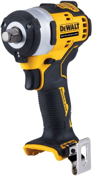 Гайковерт DeWalt DCF903P1-QW источник питания: аккумулятор, Li-Ion, 12В, 5Ач, тип двигателя: бесщеточный, наличие удара, тип патрона: квадрат с фрикционным кольцом, размер патрона, дюйм: 3/8, выходная мощность: 300Вт, регулировка оборотов, число оборотов
