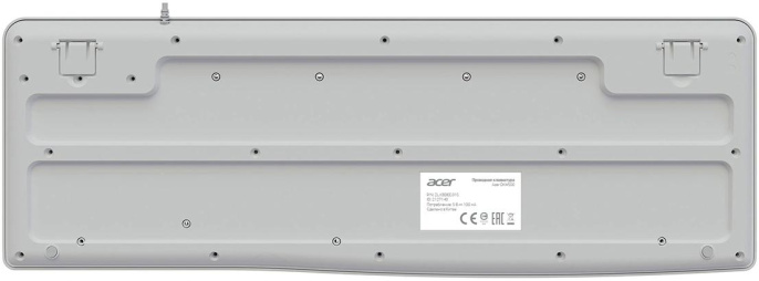 Клавиатура Acer OKW500, проводная, USB, мембранная, белый [zl.kbdee.01s]