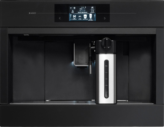 Встраиваемая кофемашина ASKO CM8478G серия Elements, автоматическая, встраиваемая, 45.6 х 59.7 х 47, сенсорное управление, цифровой дисплей, объем отсека для воды 2.5 л., нержавеющая сталь (CM8478G)