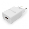 Cablexpert Адаптер питания, Qualcomm QC 3.0 , 100/220V - 1 USB порт 5/9/12V, белый MP3A-PC-16