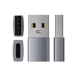 Адаптер Satechi USB Type-A to Type-C. Цвет серый космос. (ST-TAUCM)