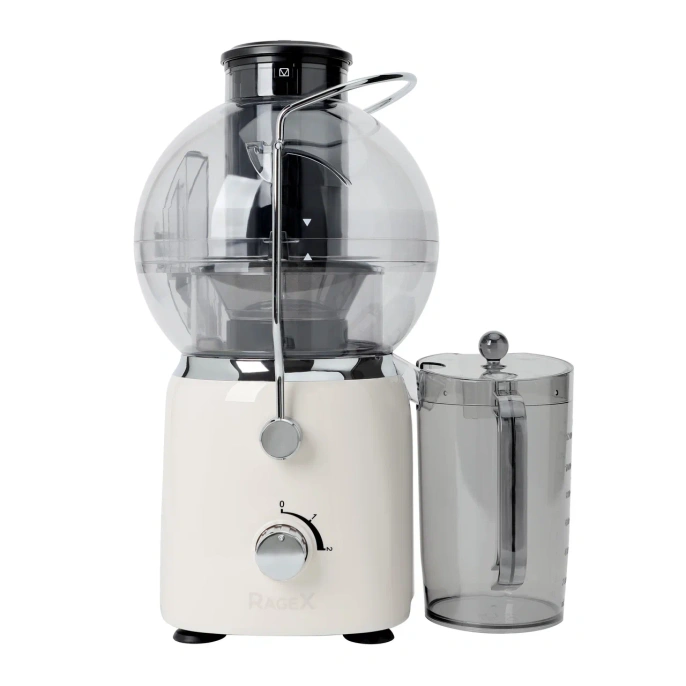 Электрическая соковыжималка RAGEX R1901-112, 2 скорости, 1.2 литра, 1400 Вт, парное молоко